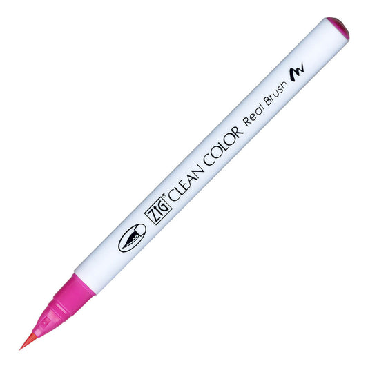 Zig Clean Color Real Brush Pembe Fırça Uçlu Kalem - Sanatsal Çizim ve Yumuşak Yazım Kalemi