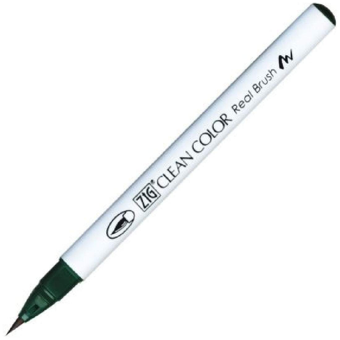 Zig Clean Color Real Brush Yeşil Fırça Uçlu Kalem - Sanatsal Çizim ve Suluboya Etkili Marker