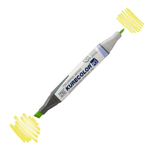 Zig Kurecolor Kc3000 Twin S 120 Baryum Sarısı Marker Kalem - Çift Uçlu Sanatçı ve Çizim Kalemi`