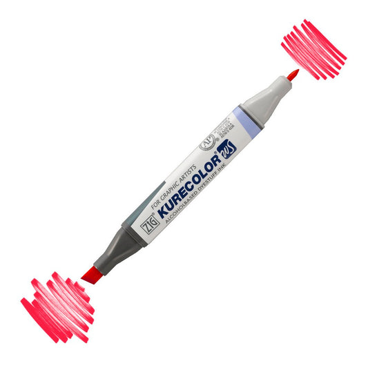 Zig Kurecolor Kc3000 Twin S Marker Kalem Sardunya Kırmızısı - Sanatsal Çizim ve Tasarım Markeri