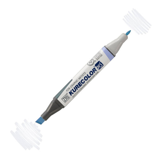Zig Kurecolor Kc3000 Twin S Marker Kalem Ice Blue - Çizim, İllüstrasyon ve Sanat İçin Profesyonel Çift Uçlu Marker