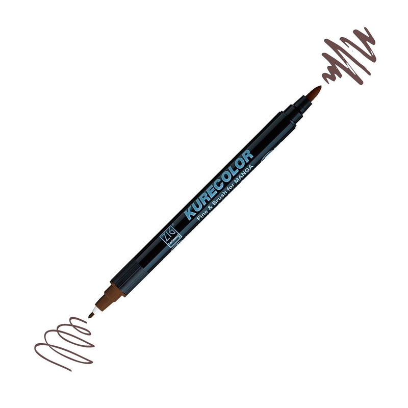 Zig Mangaka Fine&Brush Dark Brown 767 Kalem - Çizim, İllüstrasyon ve Sanat Marker Kalemi