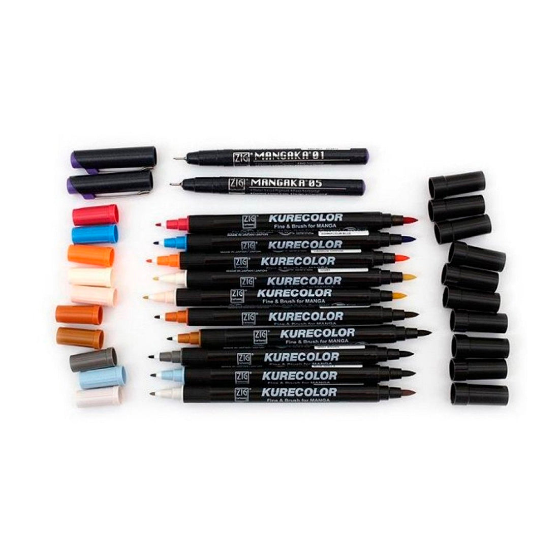 Zig Mangaka Fine&Brush Dark Brown 767 Kalem - Çizim, İllüstrasyon ve Sanat Marker Kalemi