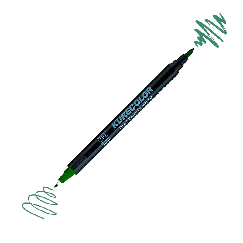 Zig Mangaka Fine&Brush Deep Green Kalem - Manga Çizim ve Sanat Markeri