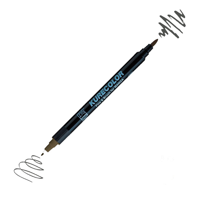 Zig Mangaka Fine&Brush Orta Gri 839 Kalem - Sanatsal Çizim ve Eskiz Marker Kalemi