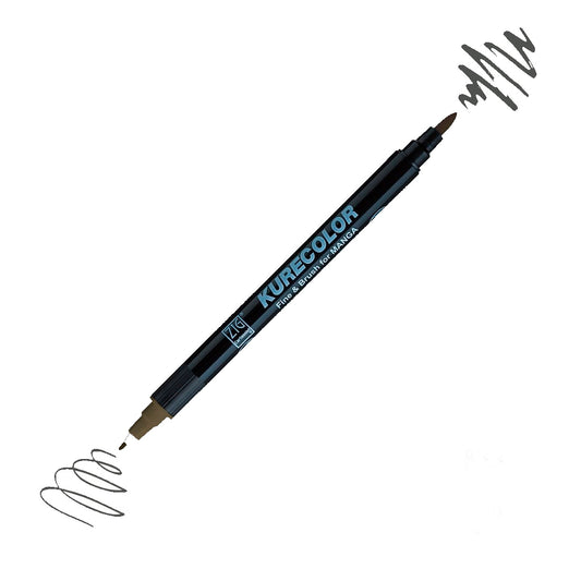 Zig Mangaka Fine&Brush Orta Gri 839 Kalem - Sanatsal Çizim ve Eskiz Marker Kalemi