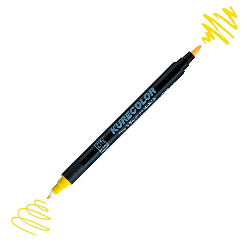 Zig Mangaka Fine&Brush Mid Yellow Kalem - Sanatsal Çizim ve Eskiz Kalemi
