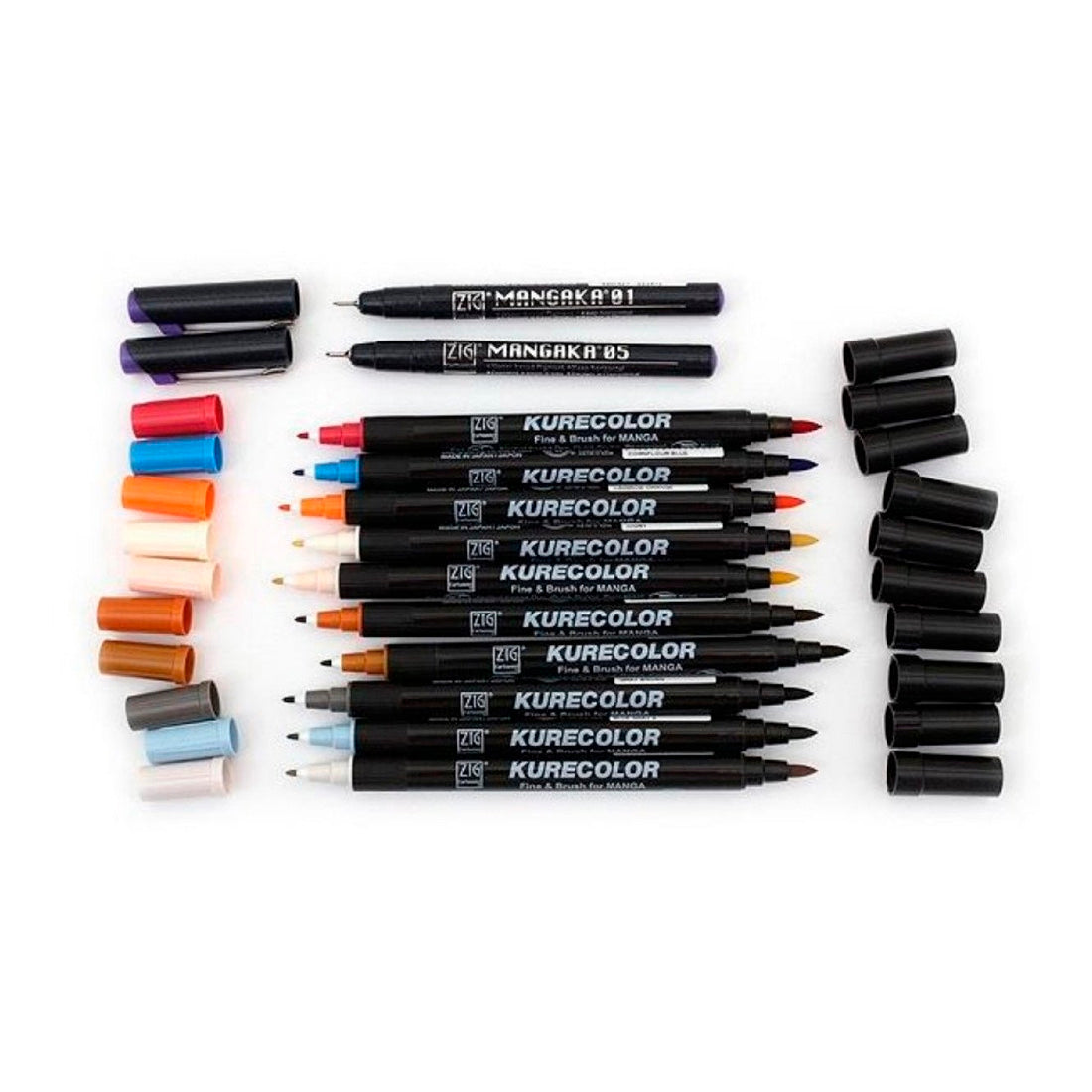 Zig Mangaka Fine&Brush Navy Kalem - Manga, Çizim ve İllüstrasyon Kalemi