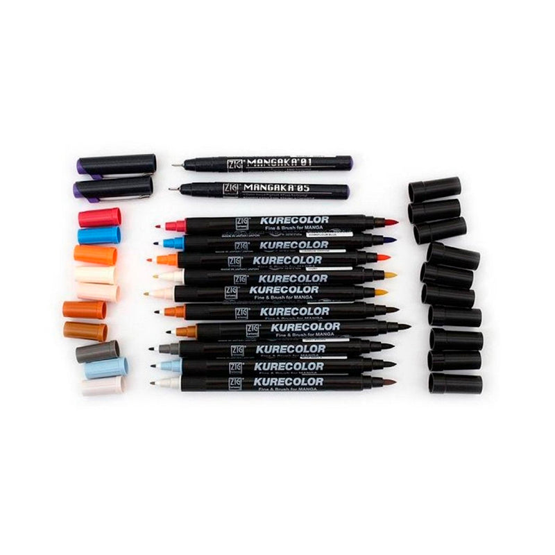 Zig Mangaka Fine&Brush Orange 407 Kalem - Manga Çizim, İllüstrasyon ve Sanatsal Marker