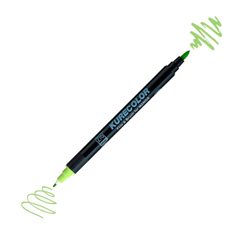 Zig Mangaka Fine&Brush 502 Açık Yeşil Kalem - Sanatsal Çizim ve Manga Marker Kalemi