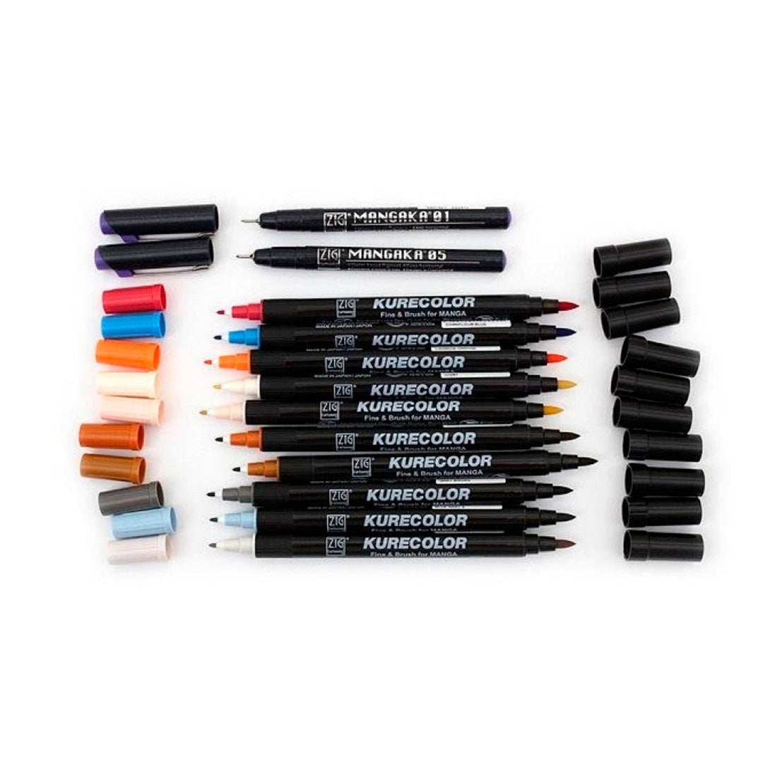 Zig Mangaka Fine&Brush Pembe Kalem - Çift Uçlu Sanatsal Çizim ve İllüstrasyon Marker