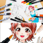 Zig Mangaka Fine&Brush Pembe Pus 201 Marker Kalem - Çizim, İllüstrasyon ve Sanat Kalemi
