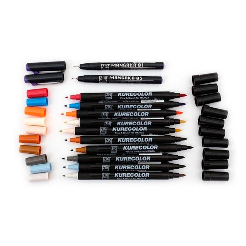 Zig Mangaka Fine&Brush Gül Beji Marker Kalem - Sanatsal Çizim ve İllüstrasyon Kalemi