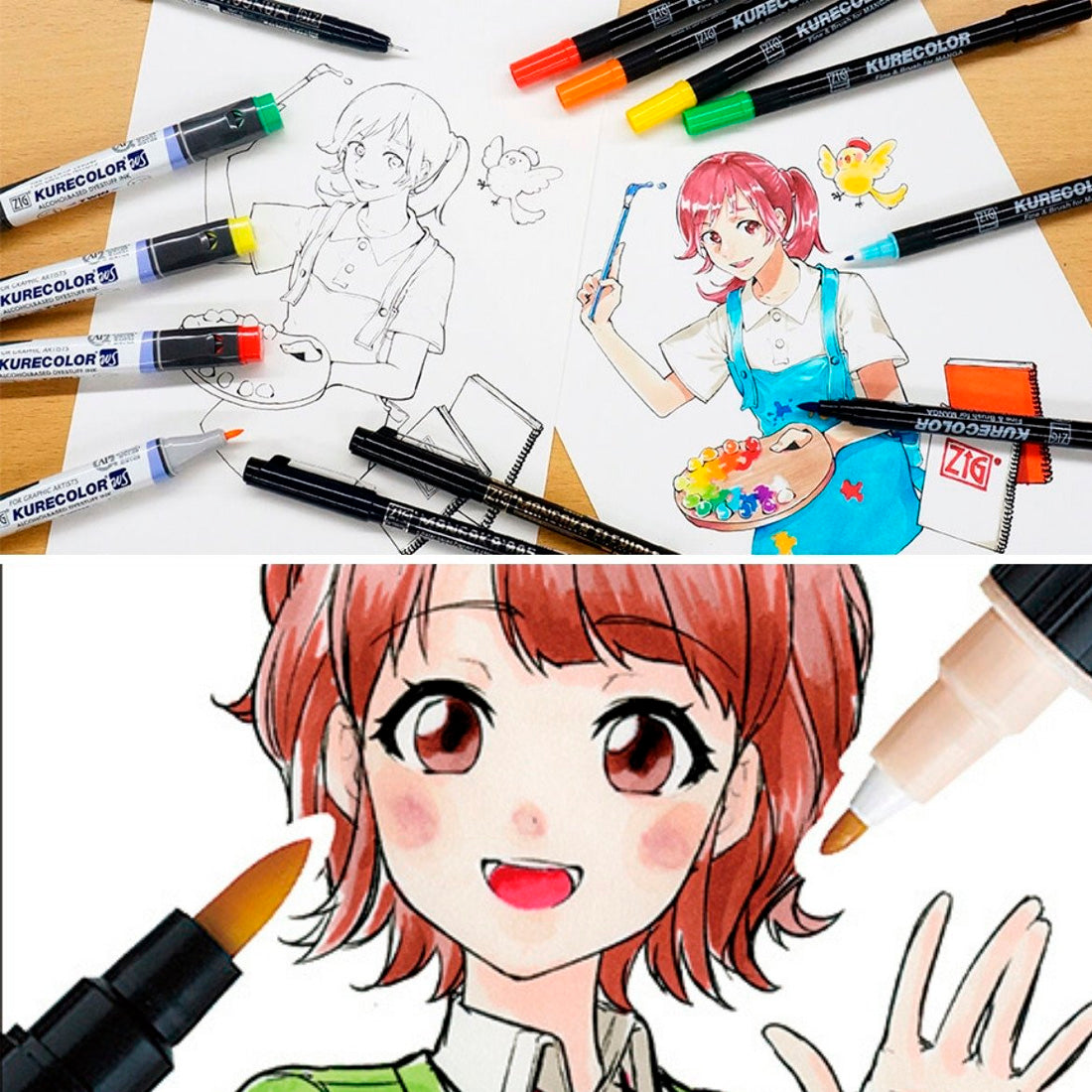 Zig Mangaka Fine&Brush Sıcak Gri W03 Kalem - Çizim Eskiz ve Manga Marker Kalemi