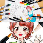 Zig Mangaka Fine&Brush Warm Gray Kalem - Sanat, Çizim ve Eskiz Marker Kalemi