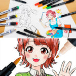 Zig Mangaka Fine&Brush Sarı Yeşil Kalem - Hediyelik İmza ve Ofis Kalemi