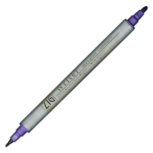 Zig Metalik MS-8000 124 Mor Çift Taraflı Davetiye Kalemi - Kaligrafi, Hat Sanatı ve Sanatsal Ç