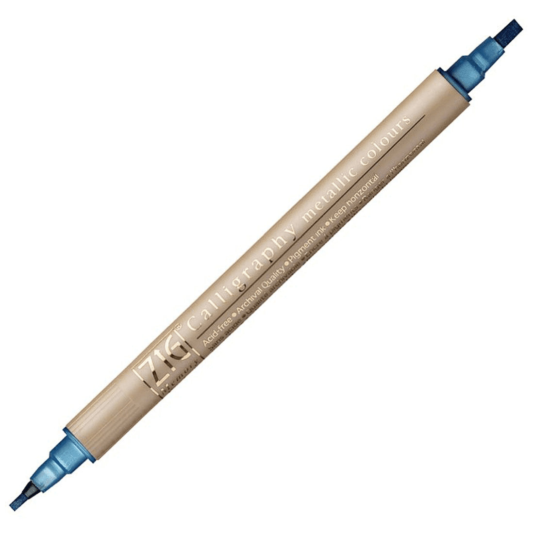 Zig Metalik MS-8400 Çift Taraflı Mavi Davetiye Kalemi - Sanatsal Çizim ve El Sanatları Kalemi