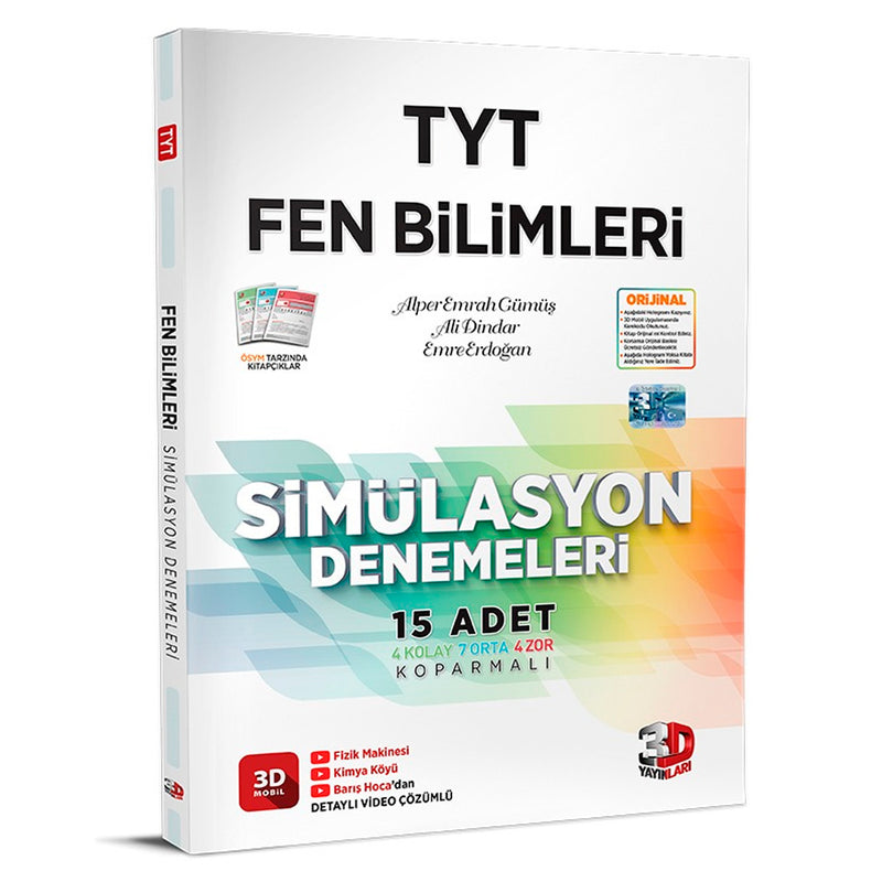 3D Yayınları Çözüm TYT Fen Bilimleri Simülasyon Denemeleri