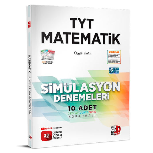 3D Yayınları Çözüm TYT Matematik Simülasyon  Denemeleri