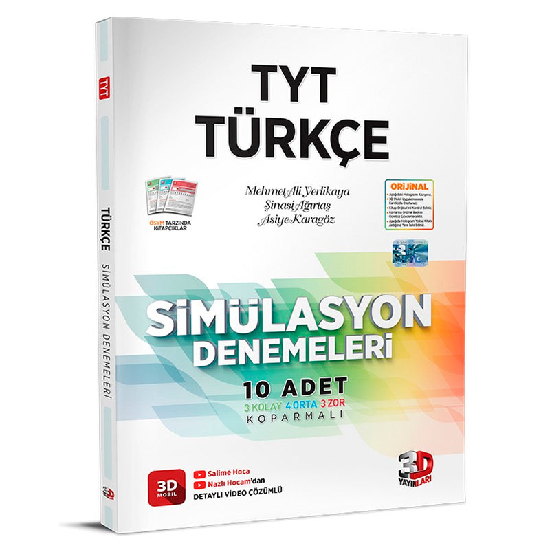 3D Yayınları TYT 10'lu Türkçe Simülasyon Deneme