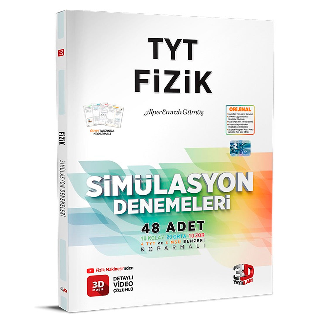 3D Yayınları TYT Fizik Video Çözümlü Simülasyon Denemeleri
