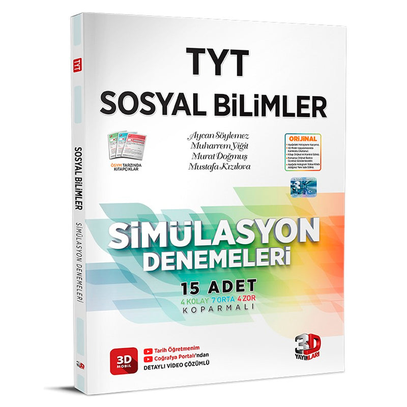 3D Yayınları TYT Sosyal Bilimler Simülasyon Denemeleri