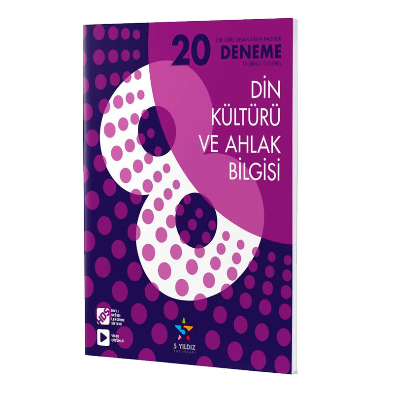5 Yıldız Yayınları 8. Sınıf Din Kültürü ve Ahlak Bilgisi 20 Deneme