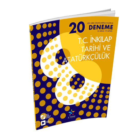 5 Yıldız Yayınları 8. Sınıf İnkılap Tarihi ve Atatürkçülük 20 Deneme