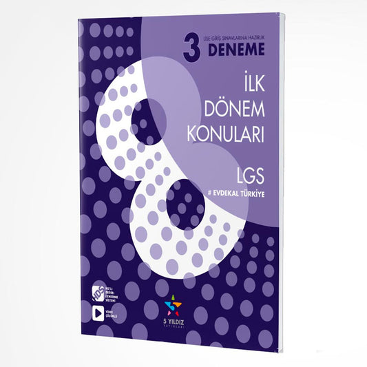 5 Yıldız Yayınları 8. Sınıf LGS 3 Deneme İlk Dönem Konuları