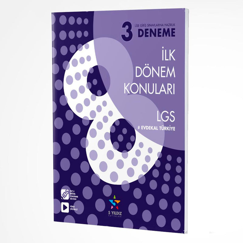 5 Yıldız Yayınları 8. Sınıf LGS 3 Deneme İlk Dönem Konuları