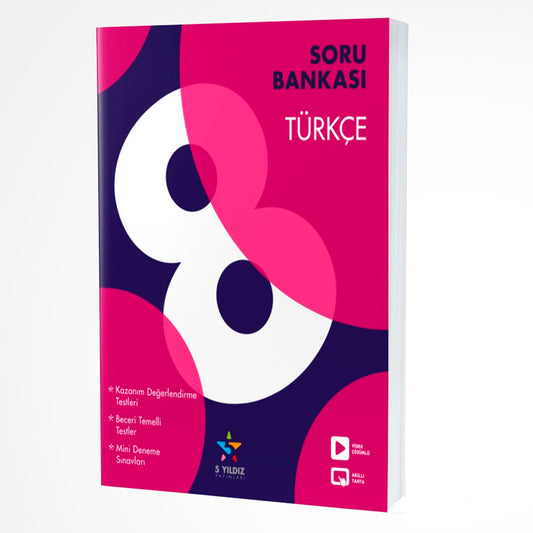5 Yıldız Yayınları 8. Sınıf Türkçe Soru Bankası