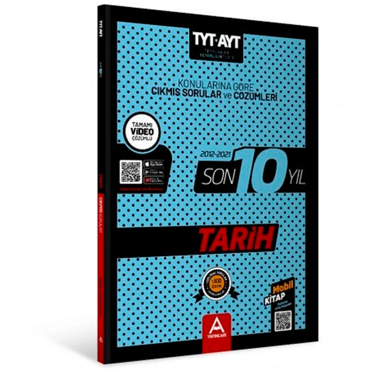 A Yayınları TYT AYT Tarih Son 10 Yıl Soru Ve Çözümleri