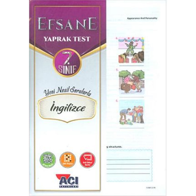 Açı Yayınları 7.Sınıf İngilizce Efsane Çek Kopart Yaprak Test