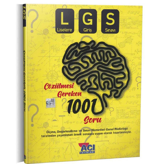 Açı Yayınları LGS 8.Sınıf Çözülmesi Gereken 1001 Soru