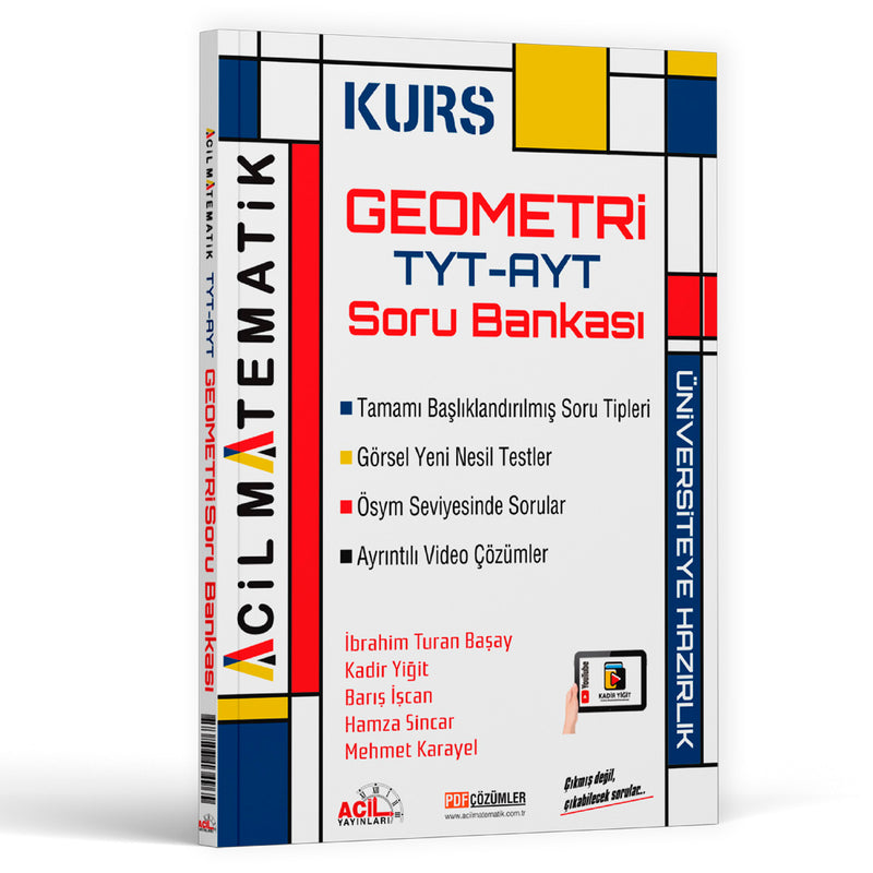 Acil Yayınları TYT AYT KURS Serisi Geometri Soru Bankası