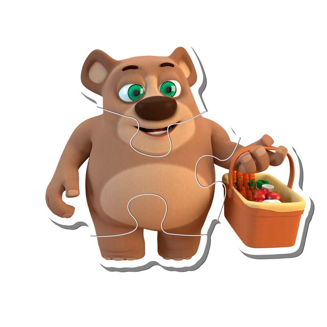 Adeland Akıllı Tavşan Momo 16 Parça Çocuk Puzzle
