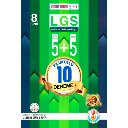 Adım Adım Işıklı Yayınları 8. Sınıf LGS 10 Deneme