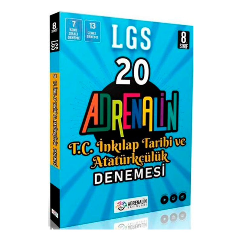 Adrenalin Yayınları  8. Sınıf İnkilap Tarihi 20 Branş Deneme