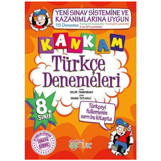 Akademi Çocuk Yayınları 8.Sınıf Kankam Türkçe Denemeleri