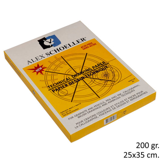 Alex Schoeller 25x35 200 Gr Teknik Resim Kağıdı - Profesyonel Çizim ve Eskiz Kağıdı