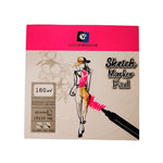 Alex Schoeller 40 Sayfa 15x15 160Gr Marker Eskiz Defteri - Sanatsal Çizim ve Resim Defteri