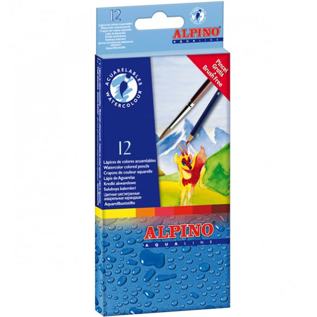 Alpino AQUALINE 12'li Kuru Boya Kalemi
