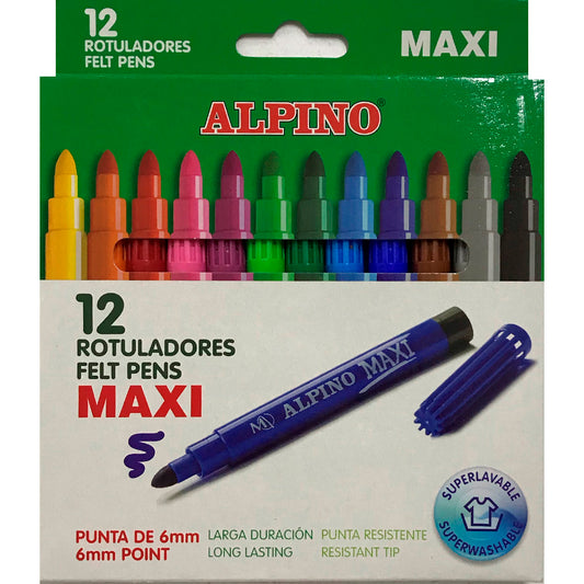 Alpino Maxi 12'li Keçeli Boya Kalemi AR-06