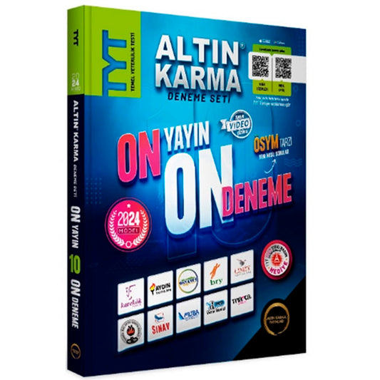Altın Karma Yayınları TYT 10 Farklı Deneme + Son 1 Yıl Çıkmış Sorular Hediye 2024