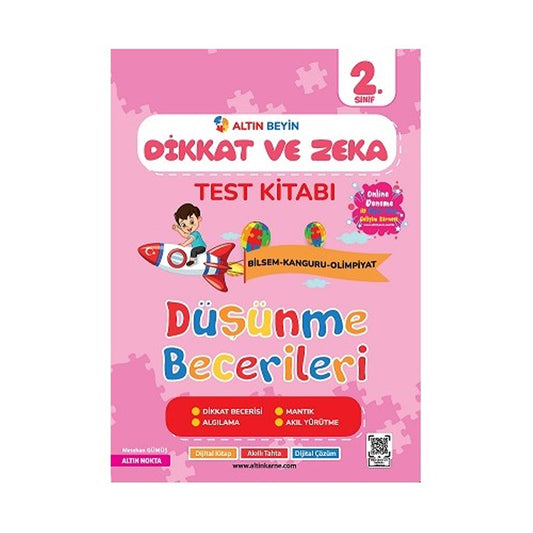 Altın Nokta Yayınları 2.Sınıf Düşünme Becerileri Dikkat ve Zeka Test Kitabı