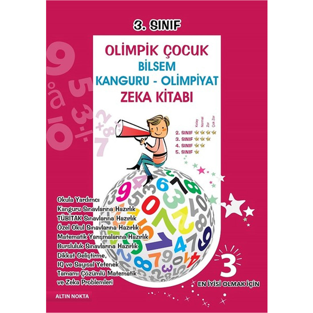 Altın Nokta Yayınları 3. Sınıf Olimpik Çocuk Bilsem - Kanguru - Olimpiyat Zeka Kitabı Tamamı Çözümlü