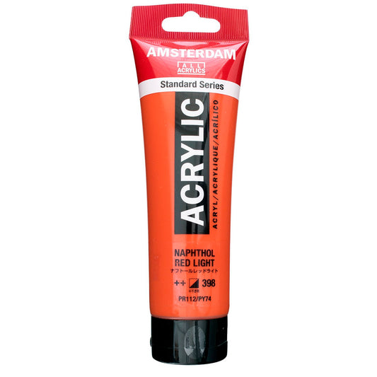 Amsterdam Naftol Kırmızı Açık 120 ml Akrilik Boya - Profesyonel Sanatçı ve Hobi Boyası