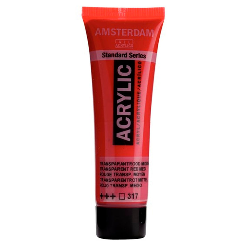 Amsterdam Şeffaf Kırmızı 120 ml Akrilik Boya - Sanat, Resim ve Hobi Malzemesi