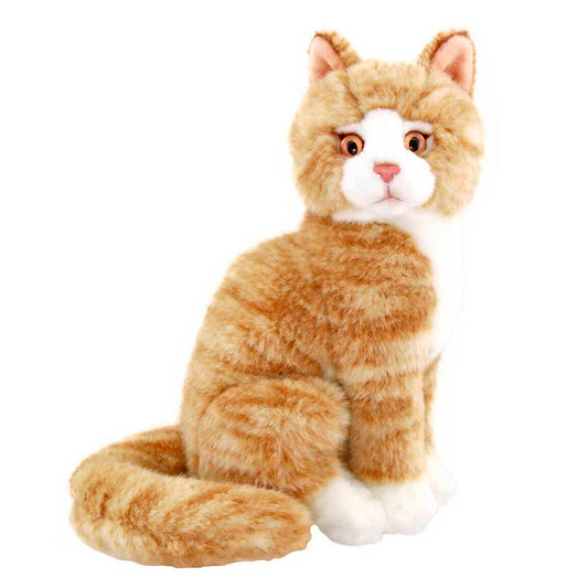 Animals Of The World Oturan Bej Kedi 22 cm Peluş Oyuncak 20889
